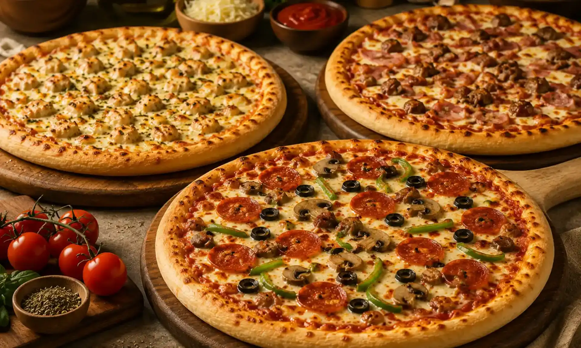 Gambar pizza hasil produksi pabrik bakery custom Chassimo