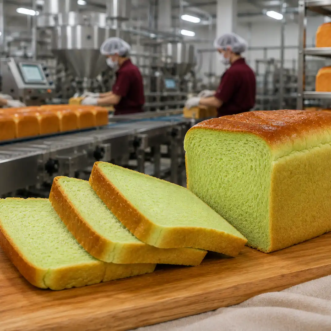 Hasil produksi pabrik roti tawar Chassimo - Pandan Toast Bread