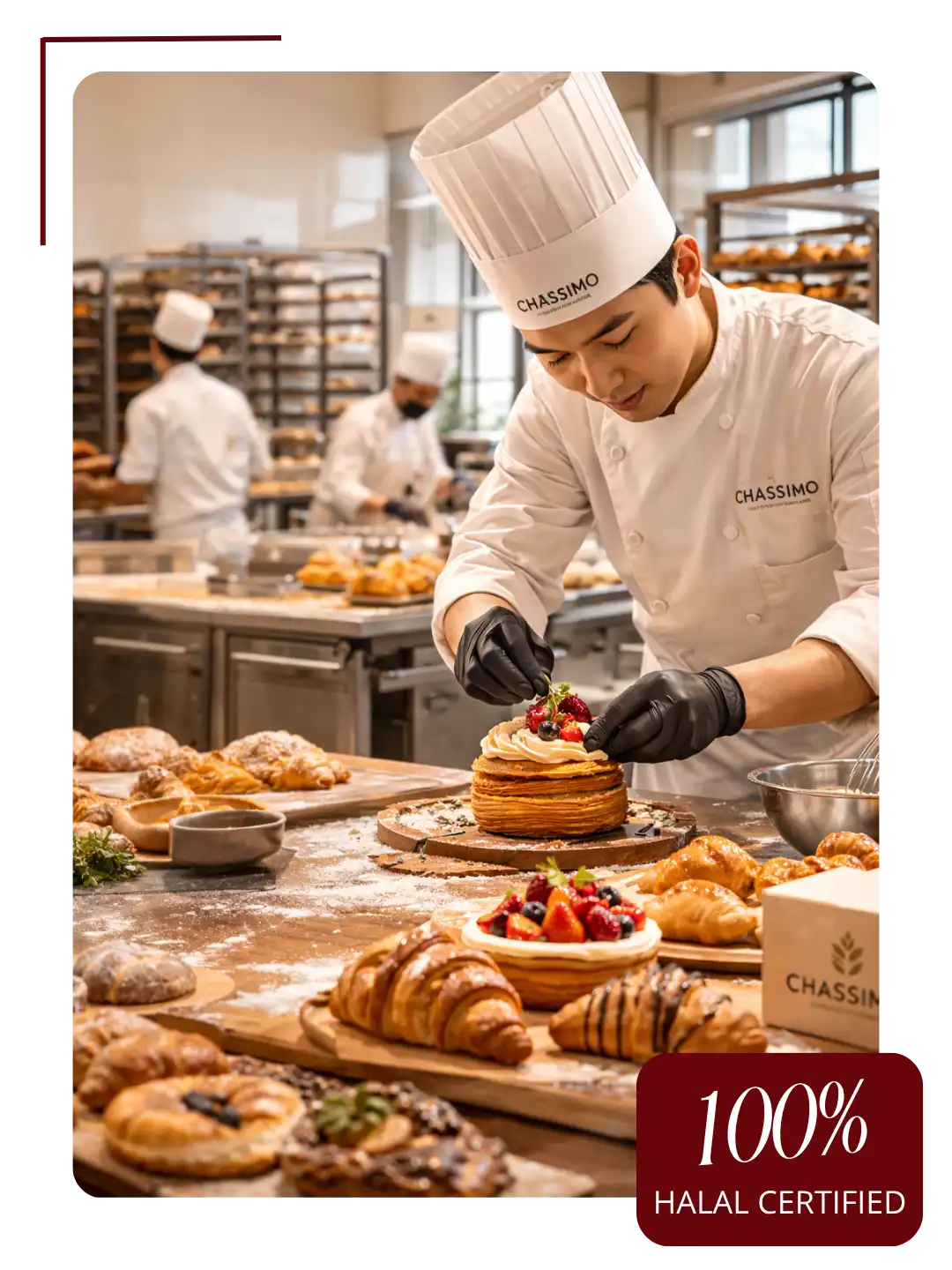 Jaminan halal produksi bakery custom Chassimo
